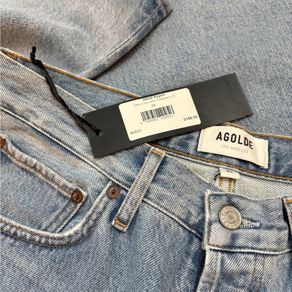 AGOLDE Riley High Rise Straight Leg Dimension Light Medium Blue Size 29 NEW NWT - Picture 11 of 14